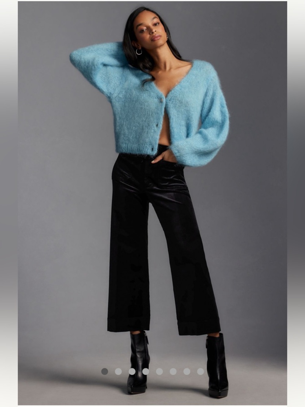 NWT The Colette Velvet Crop Wide-Leg
Pants by Maeve